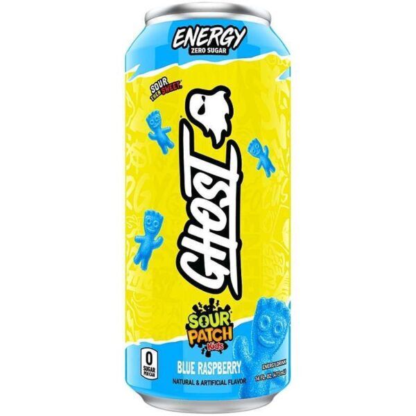 Ghost Blue Raspberry Sour Patch Kids 473mL